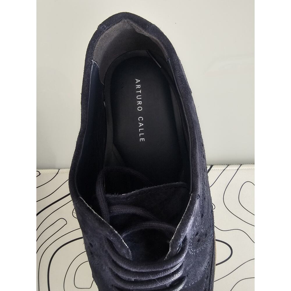 Arturo Calle Men’s Suede Leather Oxford Shoes Blue Wingtip Size US 9 EU 43 Casua - Picture 5 of 10